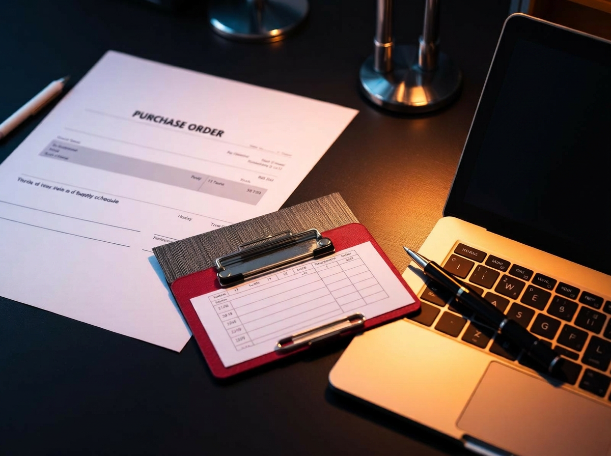 Procurement support: purchase order, supply schedule, and order confirmation